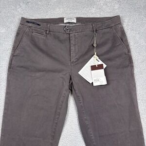 Teleria Zed Pants Mens 44 Gray Robin 17 Slim Tapered Stretch‎ Chino Made Italy